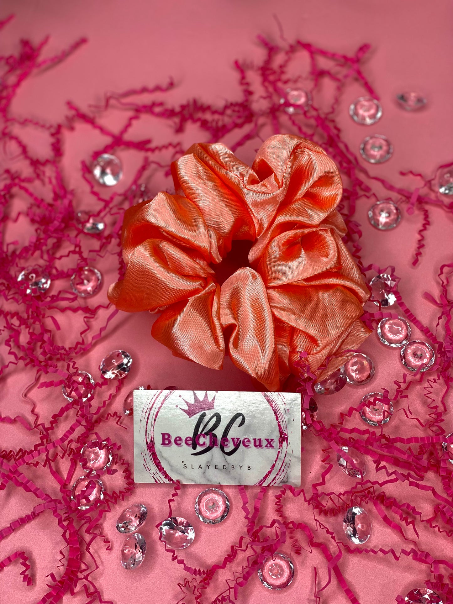 Jumbo satin scrunchies