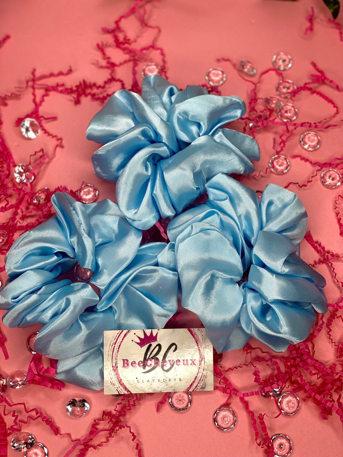 Jumbo satin scrunchies