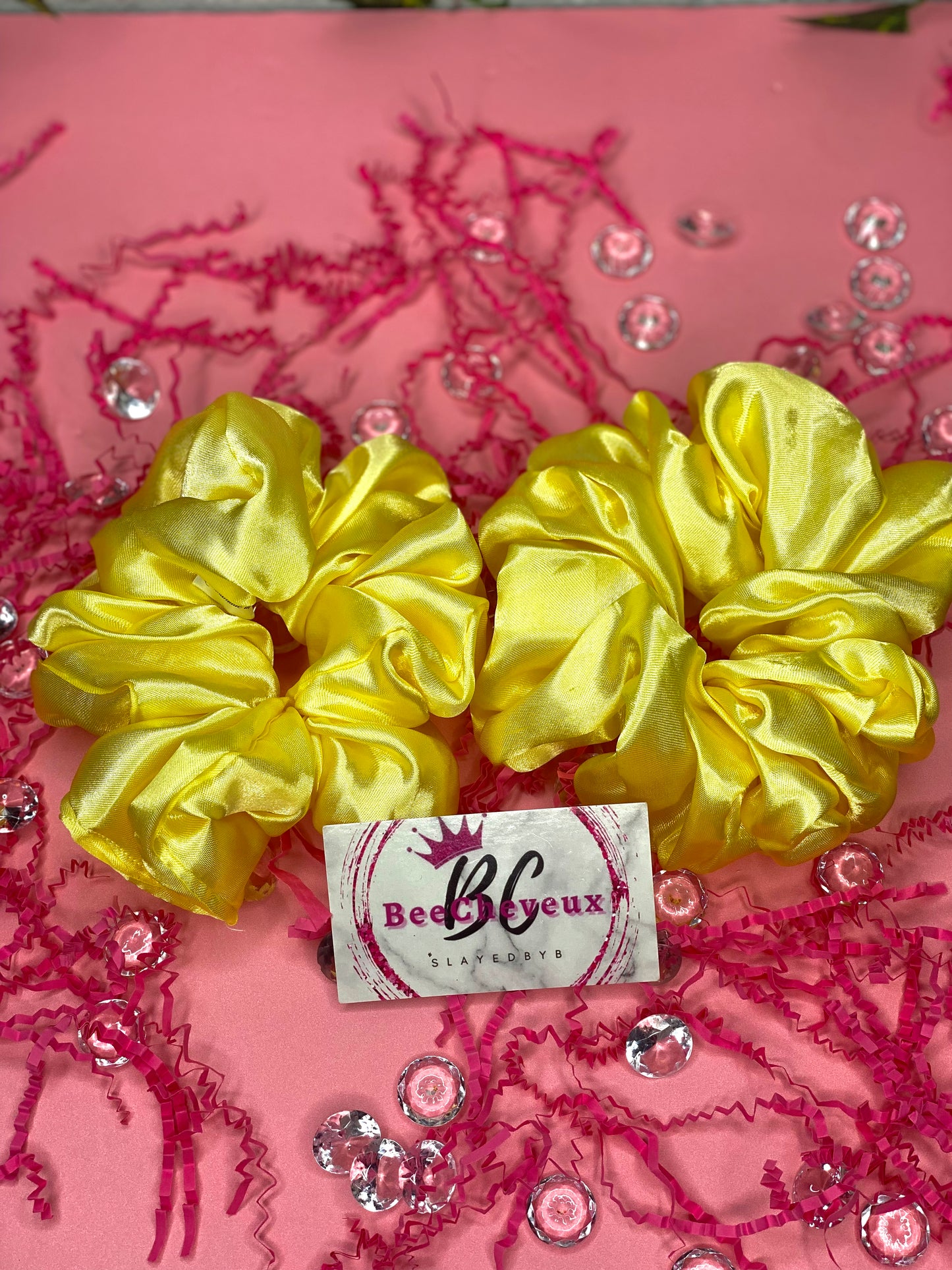 Jumbo satin scrunchies